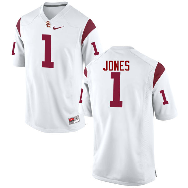 Men #1 Jack Jones USC Trojans College Football Jerseys-White